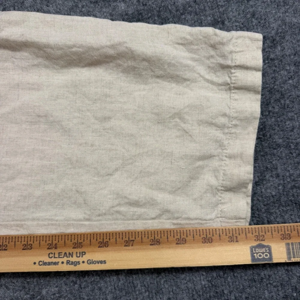 Caribbean Cargo Pants Mens 46x32 Beige 100% Linen Drawstring Summer Beach EUC